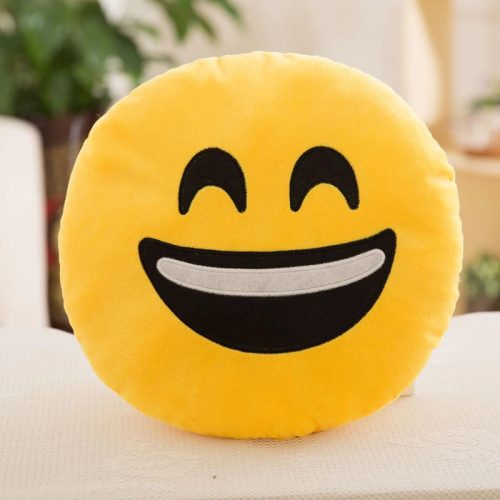 Dekoratív párna emoji - nagy mosoly
