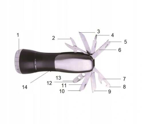 Essential Driver Multitool 8in1 szerszámkészlet és zseblámpa