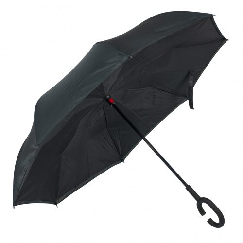 Esernyő fordítottan összecsukható fekete