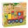 Puzzle educativ blocuri din lemn, 6 fete si imagini cu vehicule, 9 bucati