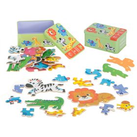 OEM Puzzle egy ónban szafari állatok 25 rejtvények