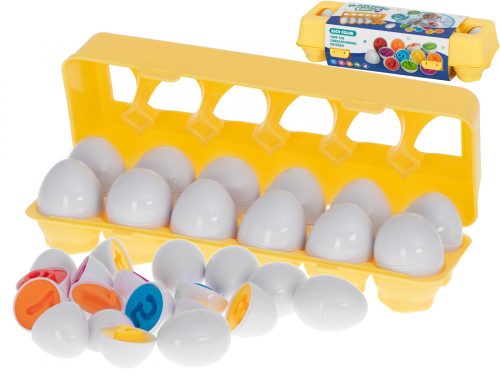 Joc educativ Matching Eggs, KIK, Model numere, 12 piese, 3 ani+, Multicolor