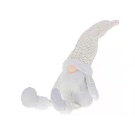 OEM Karácsonyi gnóm szakállas fehér 47cm