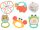 5 darabos interaktív babajáték készlet Hola, 9 x 11 x 2 cm, többszínű
