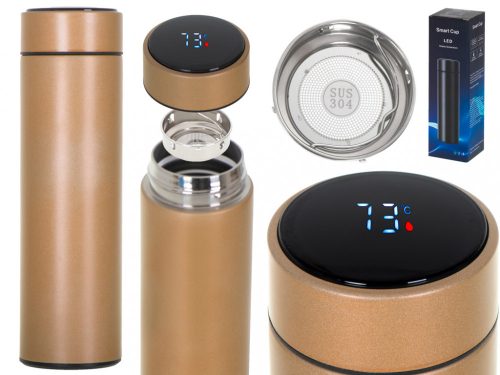 OEM Thermos bögre smart LED 500ml arany