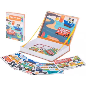   OEM Mágneses puzzle gyerekeknek, Szafari állatokkal, 47 db, Többszínű