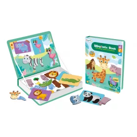   OEM Mágneses puzzle gyerekeknek, Szafari állatokkal, 47 db, Többszínű