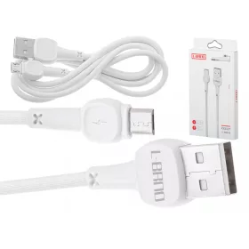 OEM L-BRNO Micro USB gyors töltőkábel fehér