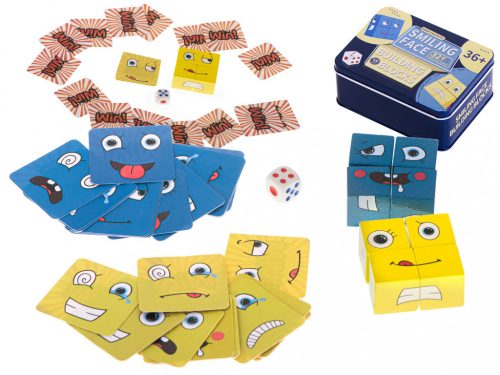 Smiling Face - Készségfejlesztő arc cserélős kocka játék, színes