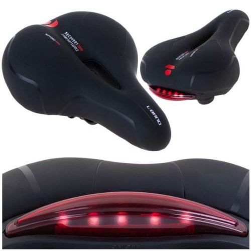 OEM L-BRNO Rugalmas habszivacsból készült kerékpáros komfort nyereg, széles