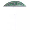 Umbrelă de grădină de plajă reglabilă 150cm frunze rupte