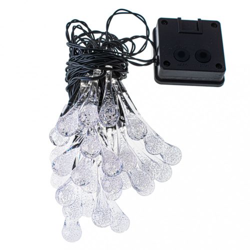 OEM Napelemes jégcsap kerti lámpák 6,5m 30LED meleg fehér