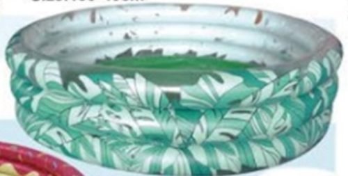 OEM Gyermek felfújható medence 3 kamra 150cm levelek