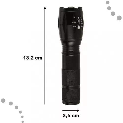 OEM Taktikai katonai LED teljesítményű USB zseblámpa