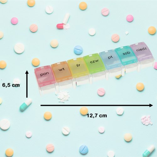OEM Gyógyszertároló Heti tablettaszervező tartály 7 nap HU