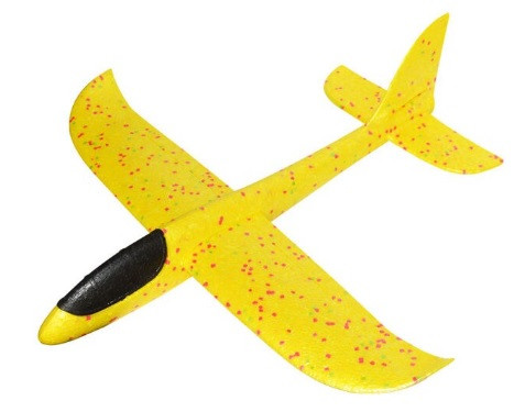 Siklórepülőgép 2LED polisztirol 48x47cm sárga
