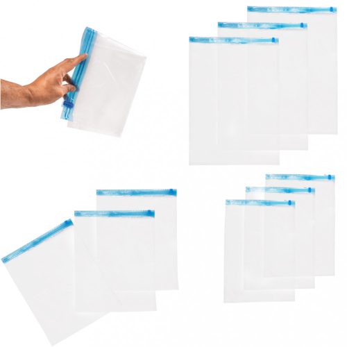 OEM Vákuumcsomagoló zsákok ruhákhoz 9 db 3 méret 35x50cm, 40x50cm, 50x70cm, 40x50cm, 50x70cm