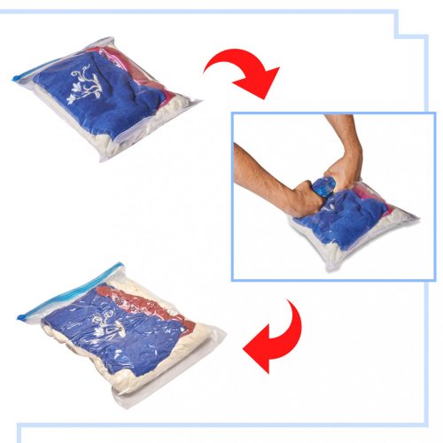 OEM Vákuumcsomagoló zsákok ruhákhoz 9 db 3 méret 35x50cm, 40x50cm, 50x70cm, 40x50cm, 50x70cm