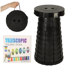   Összecsukható szék, kihúzható zsámoly, otthoni, kerti, kempingezési zsámoly, fekete