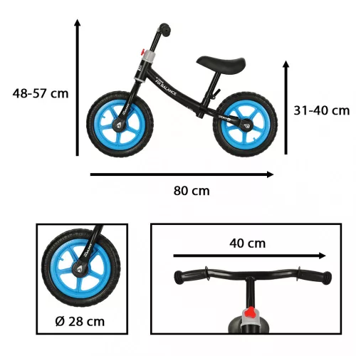 OEM Trike Fix Balance terepkerékpár fekete és kék színben