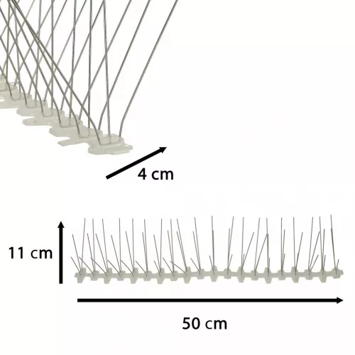 Fém tüskék madaraknak és galamboknak 50cm x 11cm x 4cm
