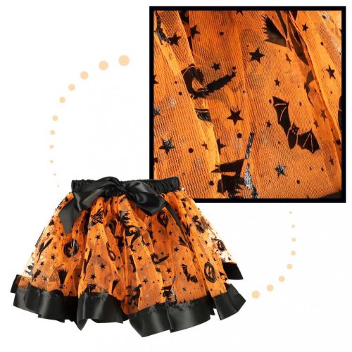 Karneváli jelmez álruhás boszorkány 3 részes narancssárga