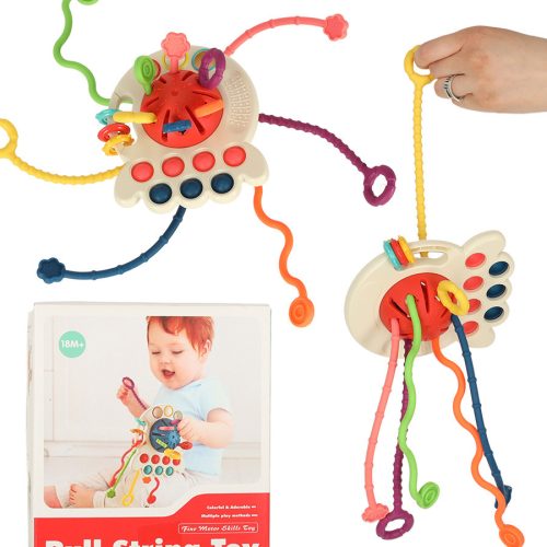 Montessori jucărie senzorială teether roșu