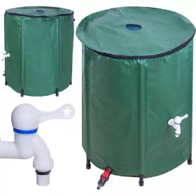   Esővíztartály tartály csappal, összecsukható esővíz hordóval, 500 liter