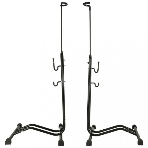 kerékpártartó, magas, erős, fekete fém