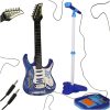 Elektromos rockgitár erősítős mikrofonnal gyerekeknek kék