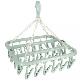   Ruhaszárító akasztó zoknihoz és fehérneműhöz, 32 kapcsos, kék