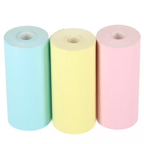 Papírtekercs, hőkazetta mini nyomtatóhoz, 5,7cmx3m, 3 színes darab