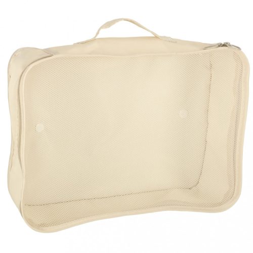 Bőrönd Szervező Utazási Szett 8db Ruhák Tárolás Kiegészítők Vízálló Táskák Kozmetikai Cipőtáska Bézs