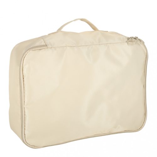 Bőrönd Szervező Utazási Szett 8db Ruhák Tárolás Kiegészítők Vízálló Táskák Kozmetikai Cipőtáska Bézs