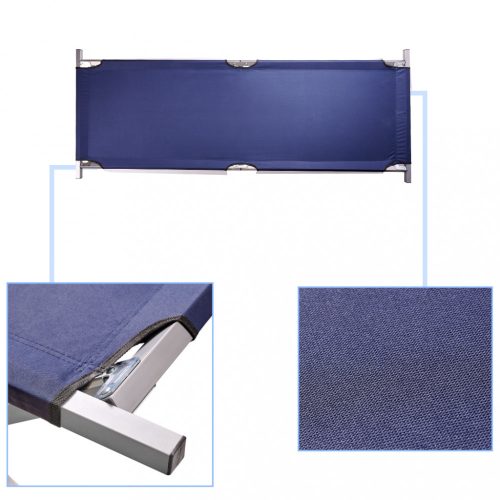 Összecsukható kemping kempingágy, kenu XXL, kék, 150 kg