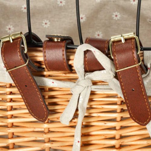 Fonott kerékpárkosár fém ráccsal, hordozó macskák és kutyák számára