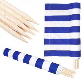 Strandparaván 6m, kék és fehér