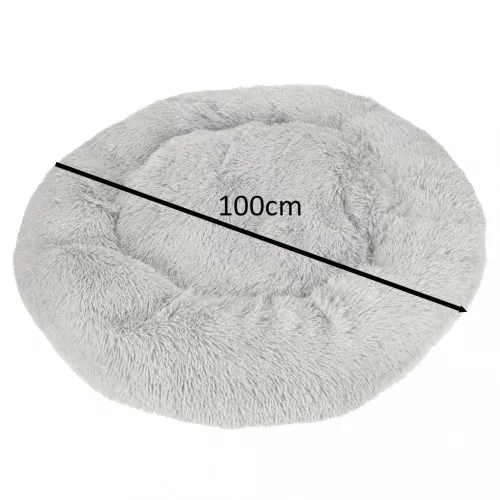 Kutyaágy, macskaágy, járóka, 100 cm, világosszürke