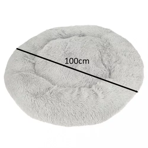 Kutyaágy, macskaágy, járóka, 100 cm, világosszürke