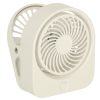Asztali ventilátor, csipesszel, vezeték nélküli, USB hűtés, 3 teljesítményszint, 11,5 cm, fehér