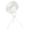 Asztali ventilátor, álló ventilátor, vezeték nélküli, USB, távirányító, lámpával, 4 teljesítményszint, 18 cm fehér