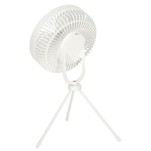 Asztali ventilátor, álló ventilátor, vezeték nélküli, USB, távirányító, lámpával, 4 teljesítményszint, 18 cm fehér