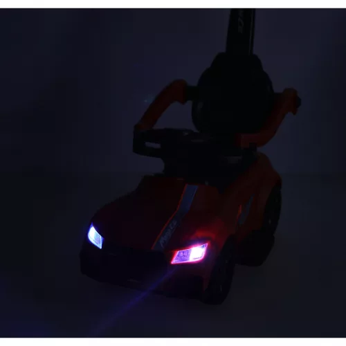 Ride-on tolókocsi 3 az 1-ben hanggal és piros lámpával
