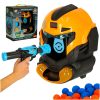 Arcade játék robot sisak céllövészet pisztoly golyók látvány