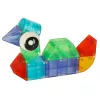 Mágneses építőkockák, világító elemek, 3D figurák, 64 db.