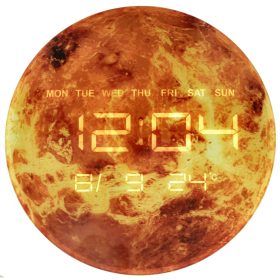 Mars Planet falióra LED kijelzővel 32 cm narancssárga