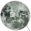Falióra, Hold bolygó, LED kijelzővel, 32 cm, szürke