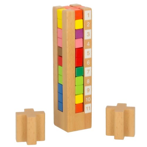 Fa oktatási blokkok Montessori puzzle színes