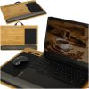 Hordozható laptop asztal, ágytálcás, öltámasz, fa párnával