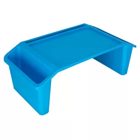  Laptop asztal szervezővel, utazóautó gyerekeknek, zsebekkel, reggeliző állvány, hordozható, istálló, kék